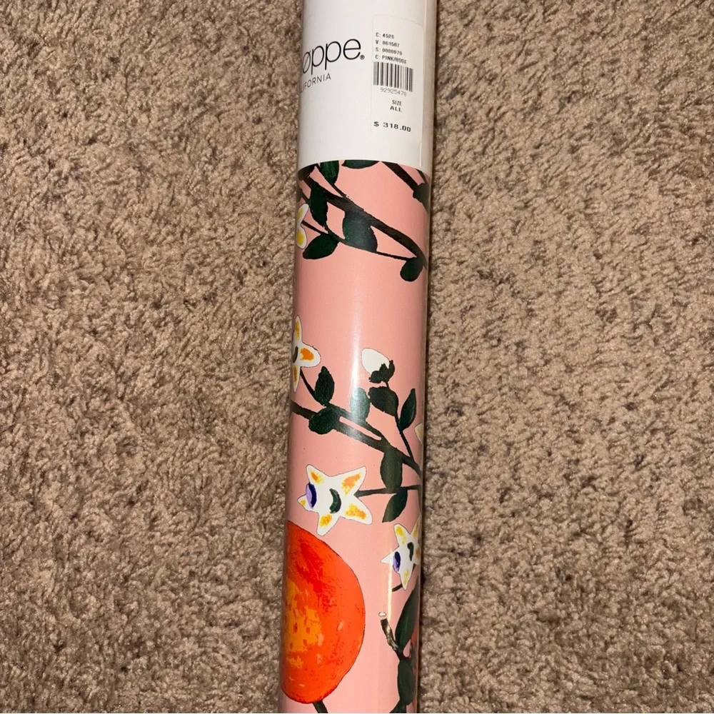 New Anthropologie Carly Beck Arance Dolci Fruit Floral Wallpaper Mural Pink